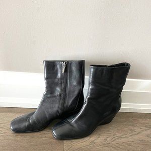 Bandolino Wedge Leather Booties